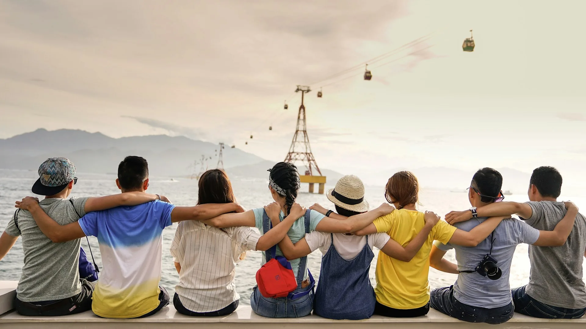 Community members sitting together in supportive connection